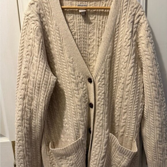 Duluth Trading Company Women's Fisherman Long Cardigan - Wool & Cashmere Blend - Picture 4 of 10